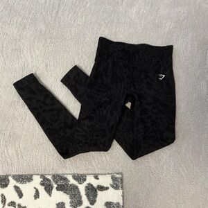 Gymshark Black Subtle Leopard Leggings